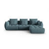 ECKSOFA modular links Bloom aus Samt pastellblau 2 Sitzplätze - Pastellblau, Textil (216/332cm) - Micadoni