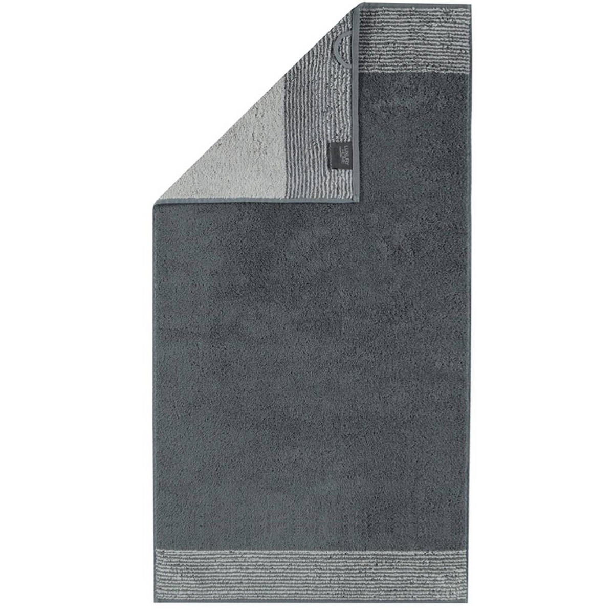 HANDTUCH Unisex Luxury Home C Two-Tone Grau Baumwolle 10er Pack - Schieferfarben, Naturmaterialien (50/100cm) - Cawoe