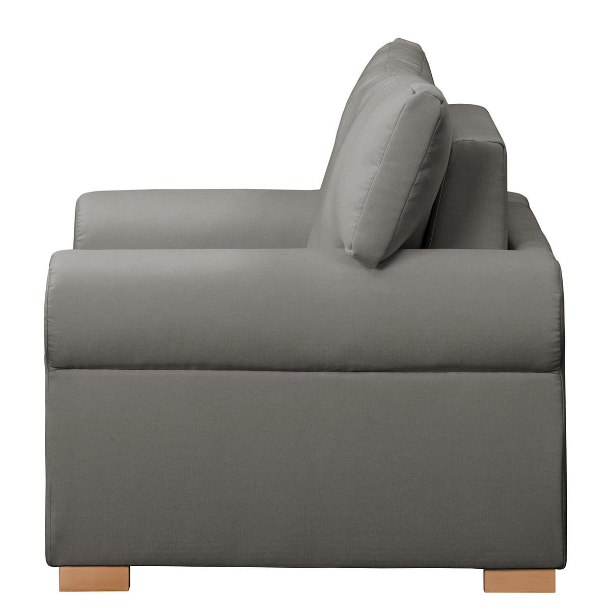 SCHLAFSOFA mit Husse - Buchefarben/Grau, Buchenholz/Textil (125/90/90cm) - home24