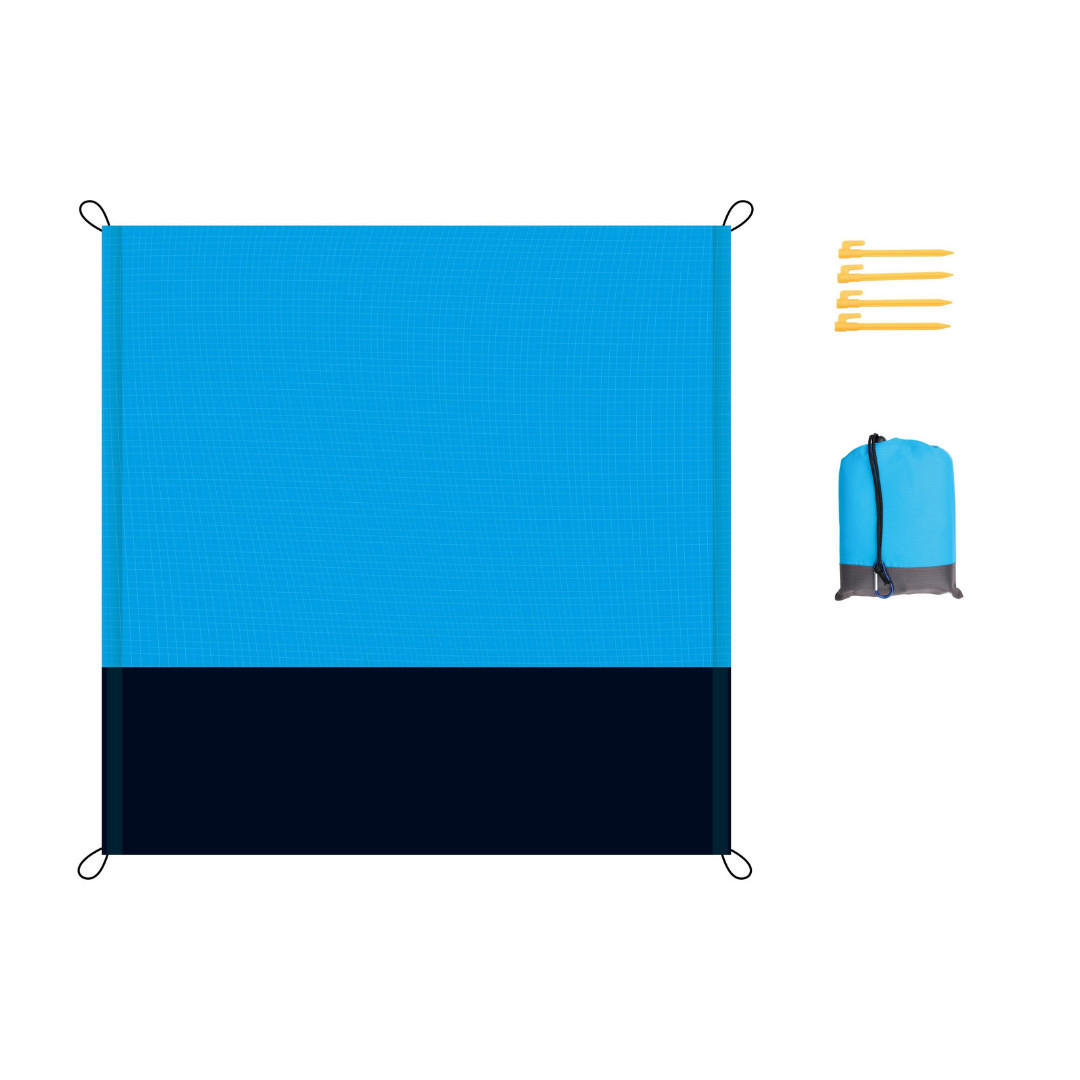 BODENMATTE Blau 200x210 cm, Campingmatte, Picknickdecke, faltbar, leicht, Outdoor Matte, Strandmatte, Freizeitmatte, Reiseunterlage, wasserabweisend - Blau, Textil (200/210cm) - JUNG