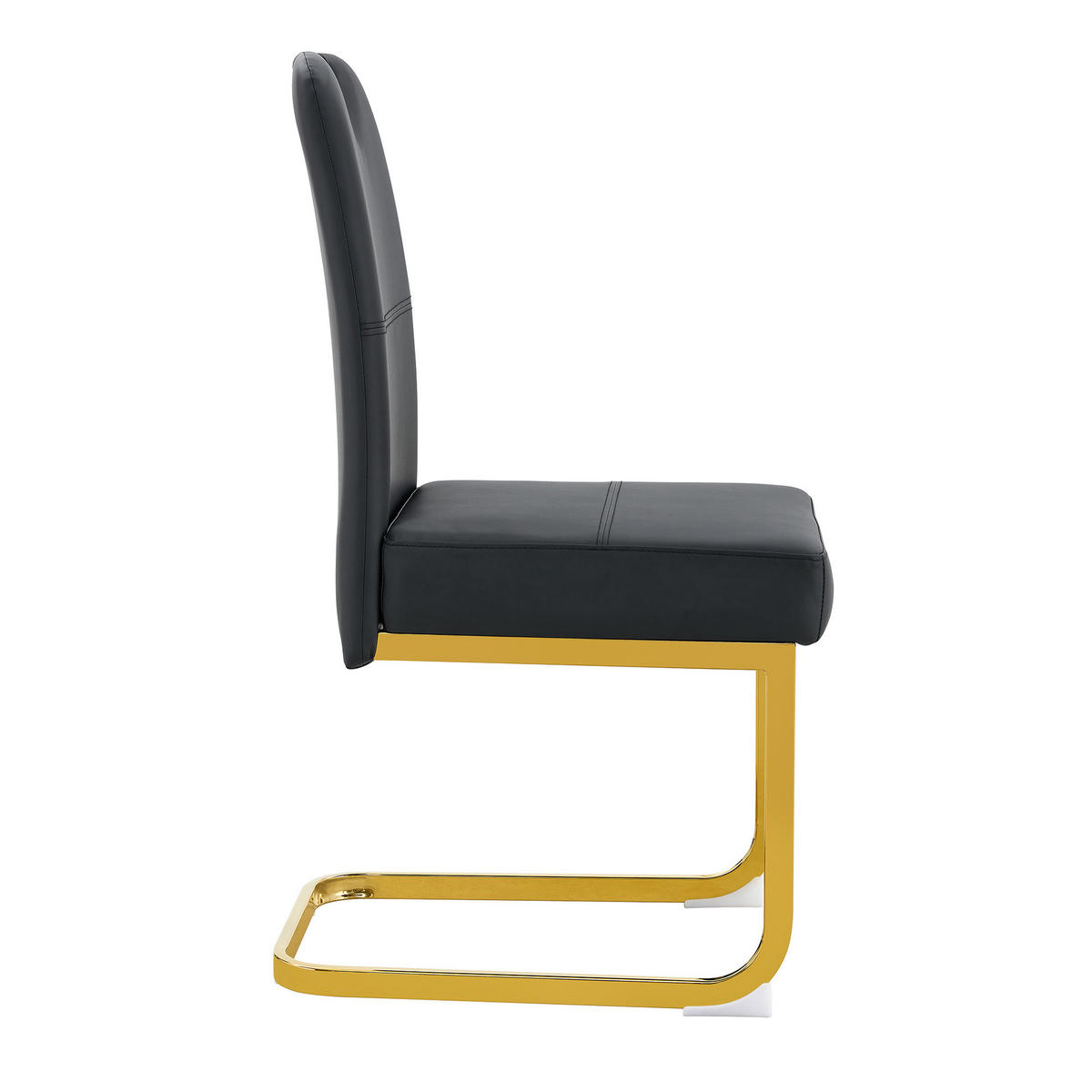 ESSZIMMERSTUHL 2er-Set, Schwarz, Federkern, ergonomisch - Schwarz, Kunststoff (41/97/52cm)