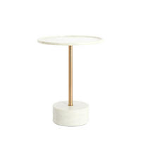 BEISTELLTISCH Civita Weiß 41/41/53 cm - Weiß, Stein (41/41/53cm) - Light & Living