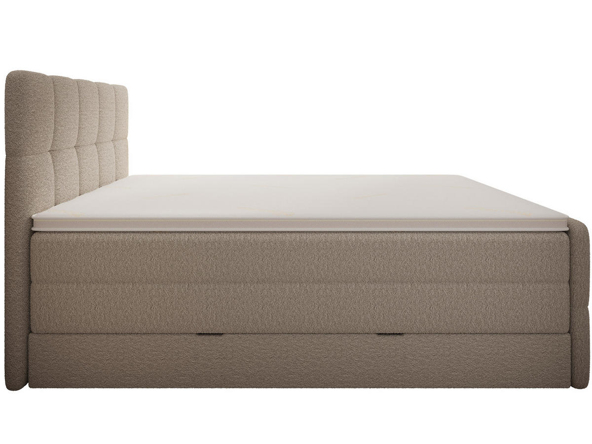 BOXSPRINGBETT Madison 2 beige 160/200 H3/H4 Boucle - Beige, Textil (160/200cm) - wonello