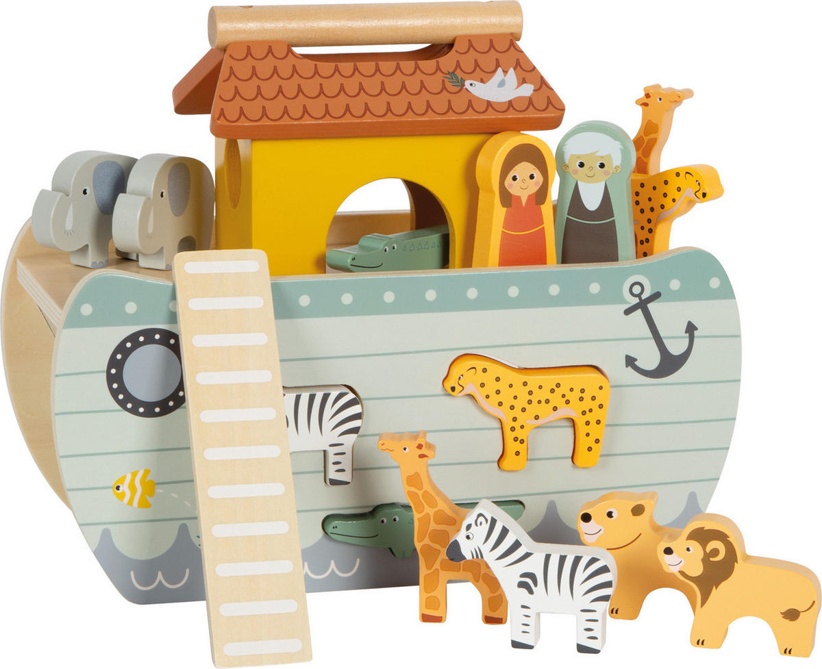 STECKSPIEL ARCHE NOAH „SAFARI“ - Naturfarben, Holz (14/21/27cm) - small foot