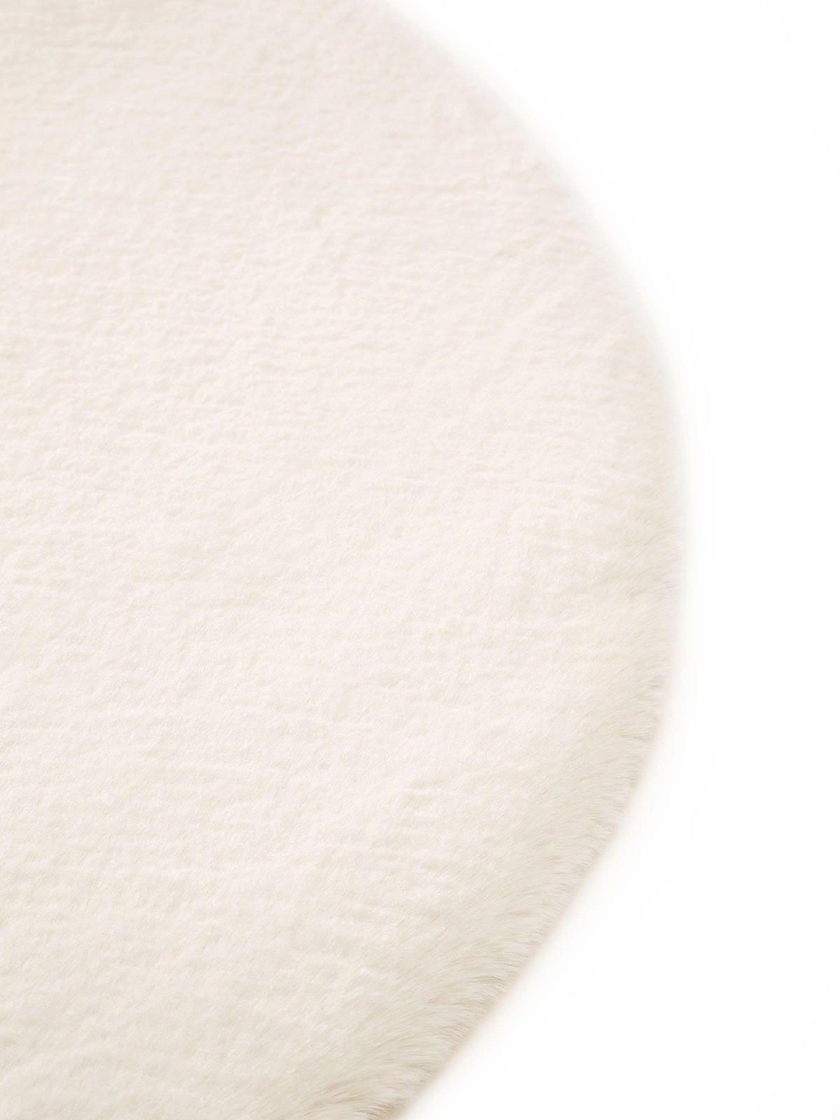 KUNSTFELL-TEPPICH Dave Cream ø 80 cm rund - Creme, Textil (80/80cm) - benuta Nest