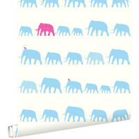 TAPETE Elefanten 53 cm x 10.05 m - Pink, Papier (53/0.1cm) - ESTAhome