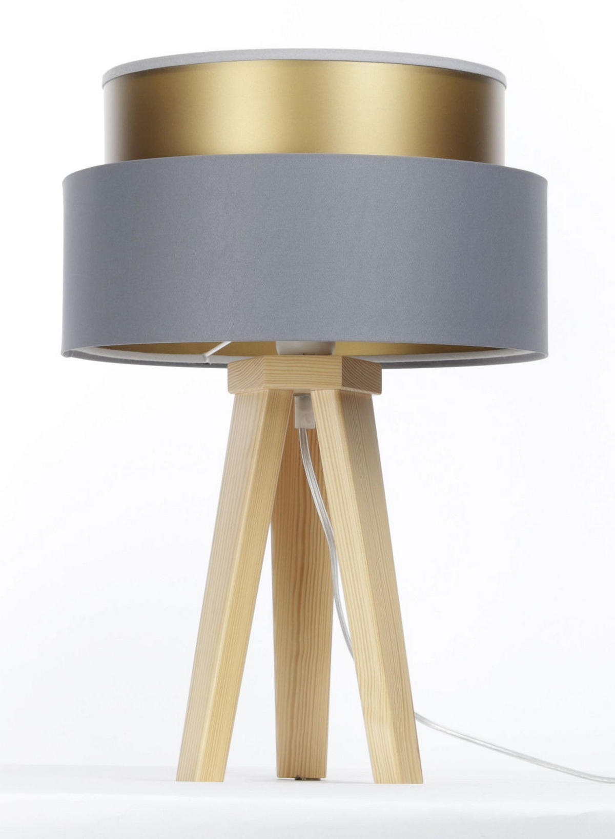 TISCHLAMPE Grau 30/45 cm - Goldfarben, Kunststoff (30/0.7/45cm) - ONZENO