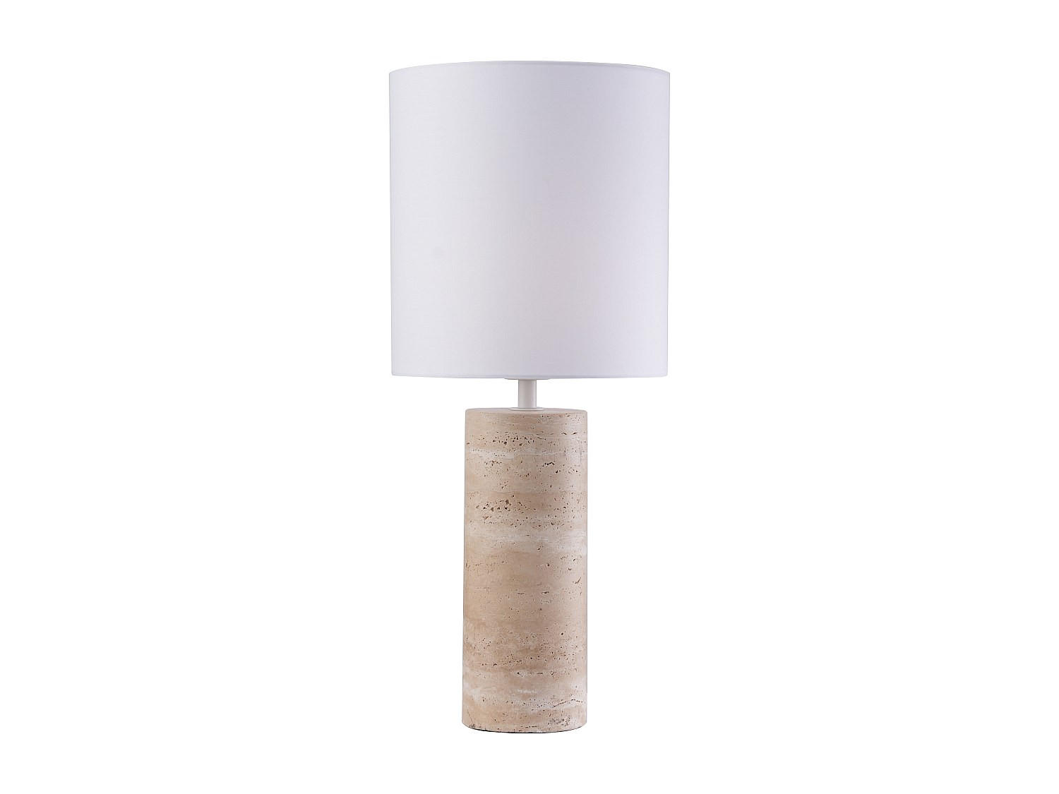 TISCHLAMPE - 25 cm x 25 cm - stein - naturfarben hell, weiß Zapana - Naturfarben/Weiß, Stein (25/25/58cm) - Vente-Unique