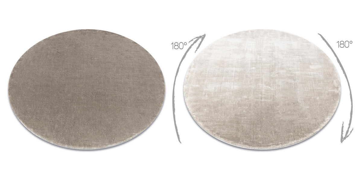 TEPPICH Visco 120 cm - Silberfarben, Textil (120/120cm) - rugsX