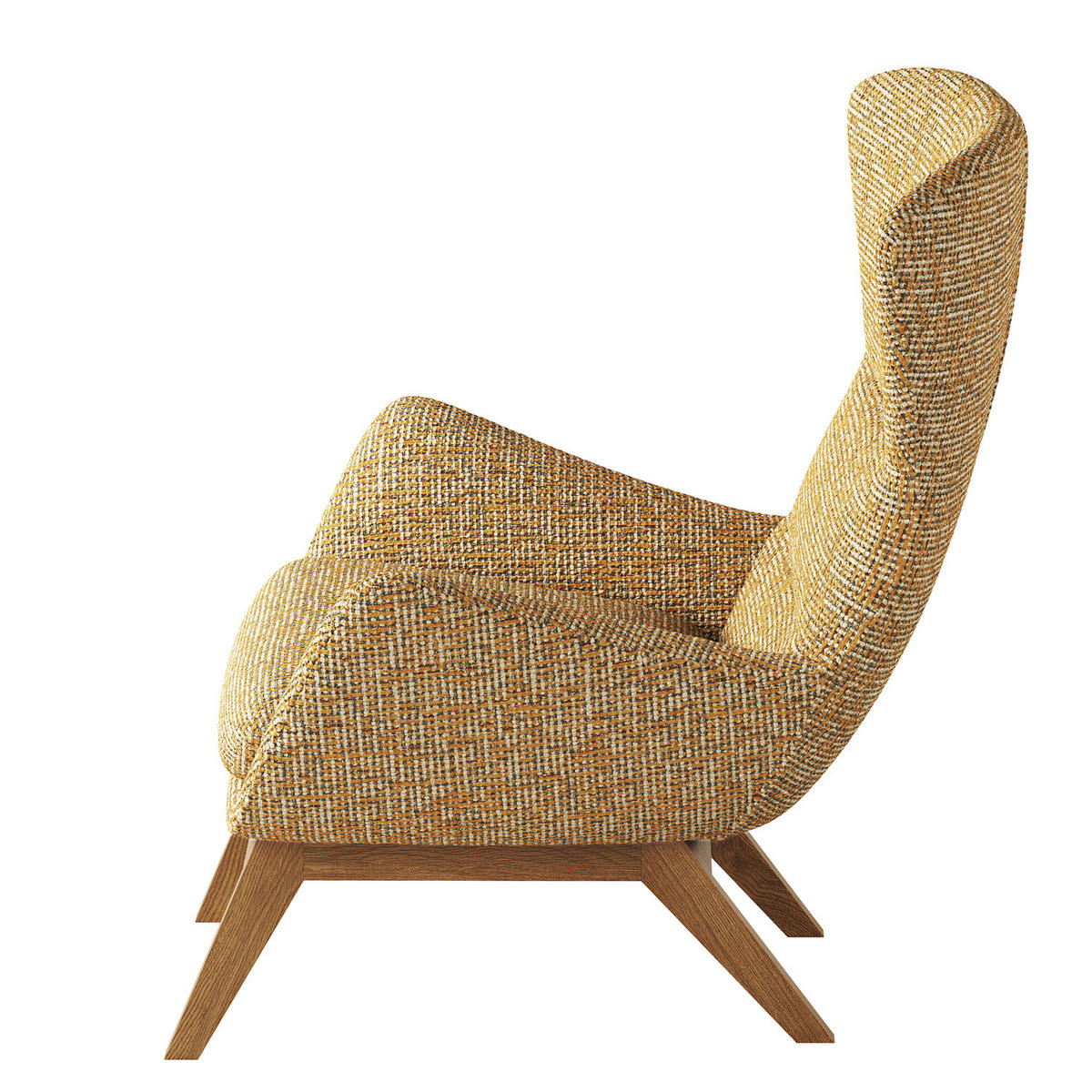 SESSEL mit Holzfüßen - Eichefarben/Honig, Eichenholz/Holz (84/99/96cm) - home24