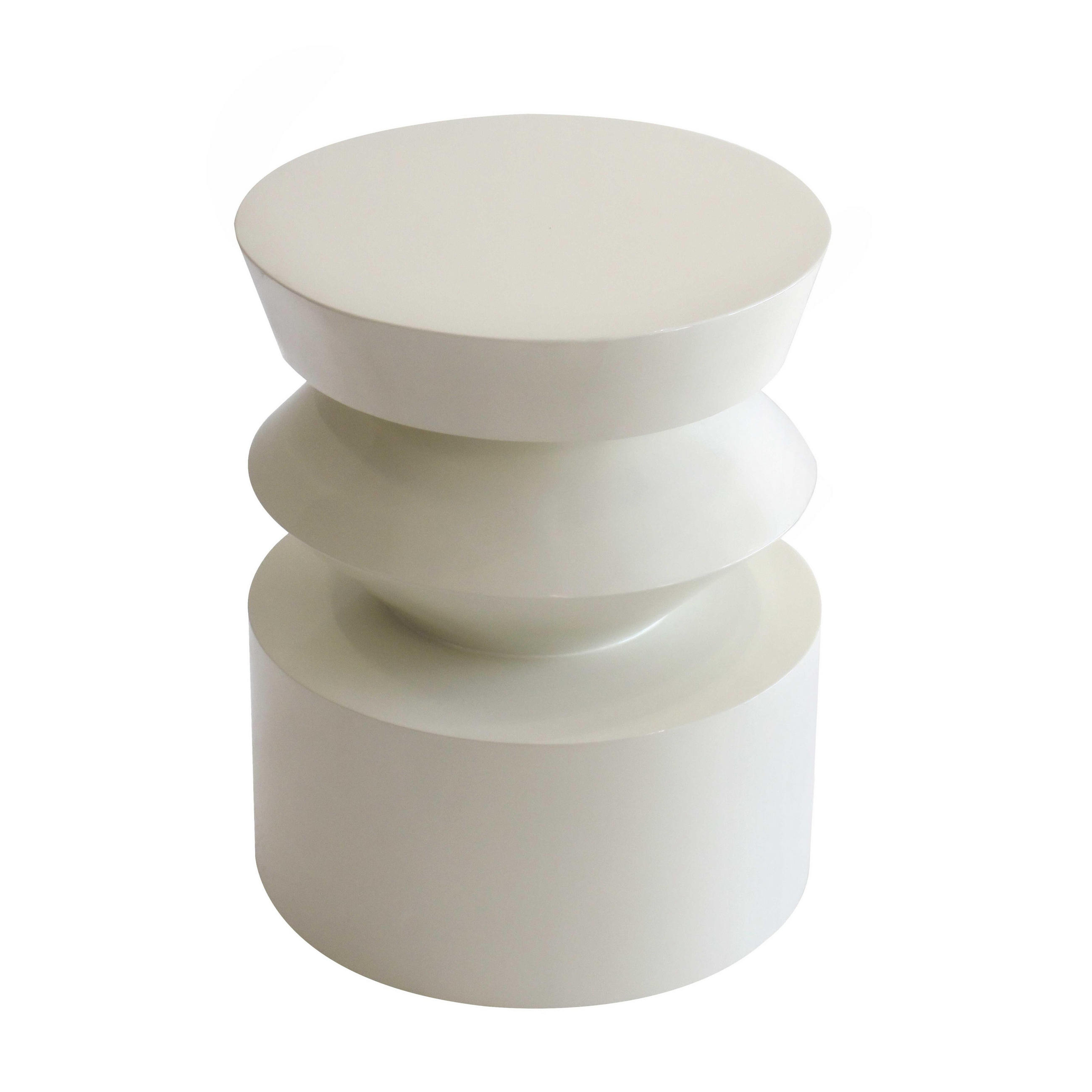 COUCHTISCH, Ekru - Weiß, Naturmaterialien (40/40/50cm) - Oviala