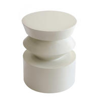 COUCHTISCH, Ekru - Weiß, Naturmaterialien (40/40/50cm) - Oviala