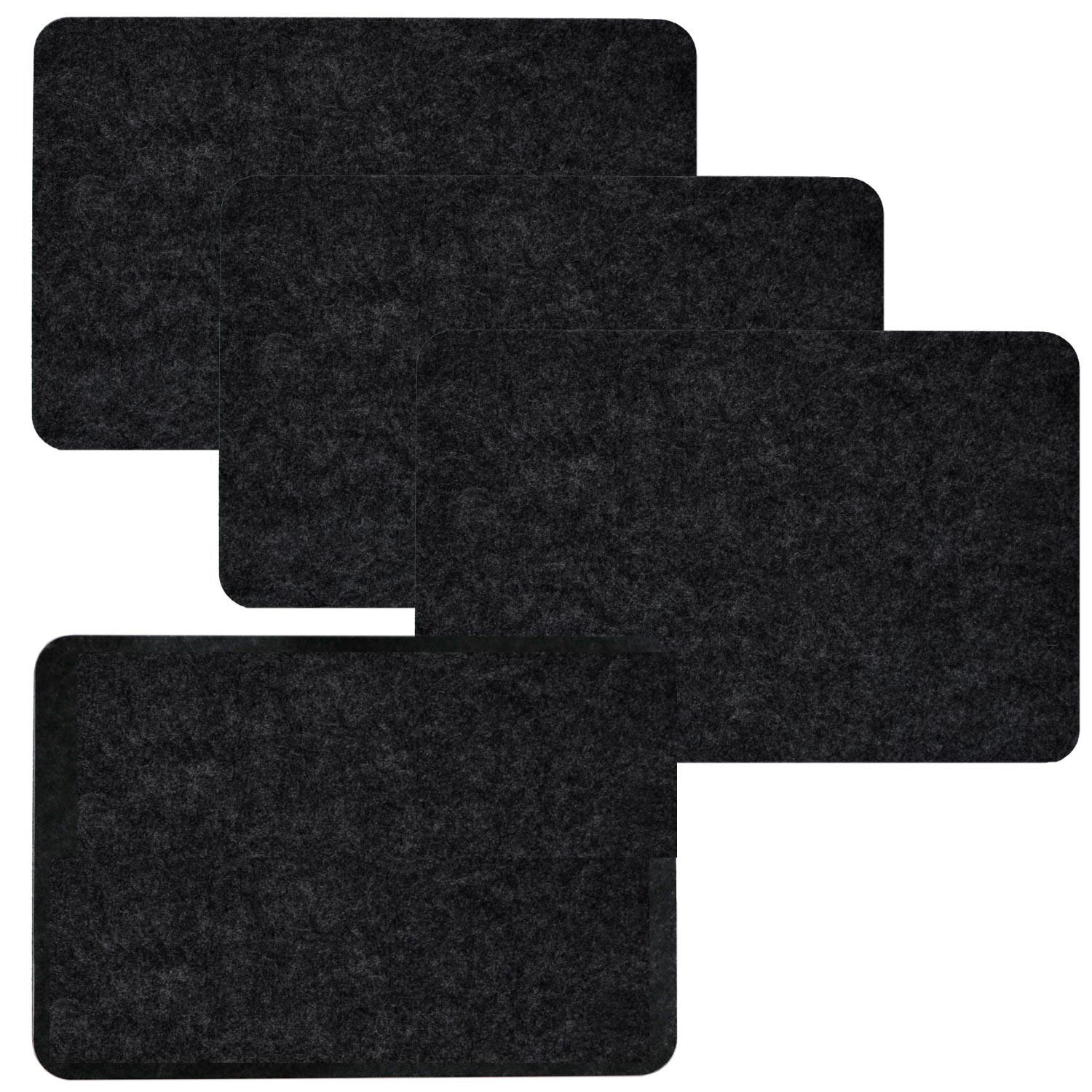 TISCHSET 4er Set 43/30/0,5 cm Anthrazit - Anthrazit, Kunststoff (43/30/1cm) - Dunedesign