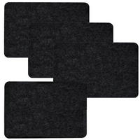TISCHSET 4er Set 43/30/0,5 cm Anthrazit - Anthrazit, Kunststoff (43/30/1cm) - Dunedesign