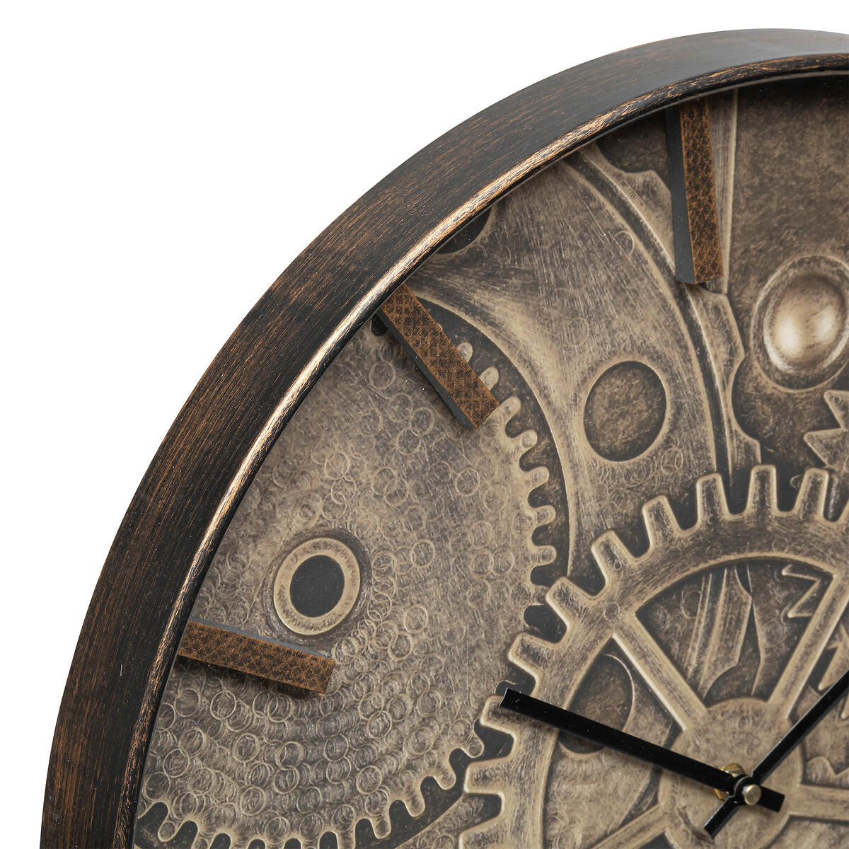 WANDUHR mit Uhrwerk-Illustration auf dem Zifferblatt 50/50/4,5 cm - Braun, Kunststoff (50/4.5/50cm) - Atmosphera Createur d´interieur