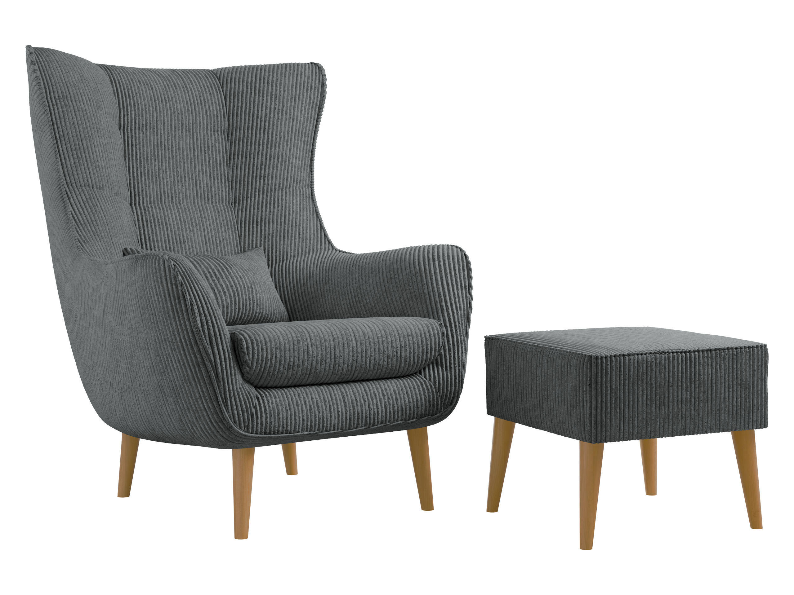 Mirjan24 Sessel Grau 80x106x95 cm
