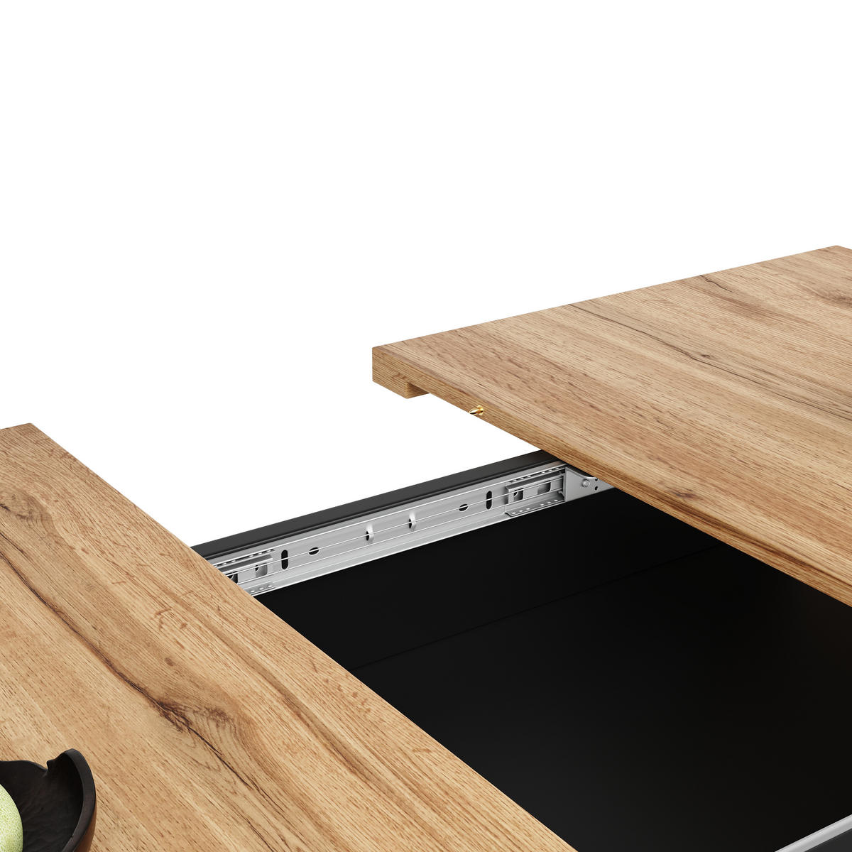 AUSZIEHTISCH Natur/Schwarz 110-140/70/76 cm - Schwarz, Holz (70/140/76cm) - PANGIVO