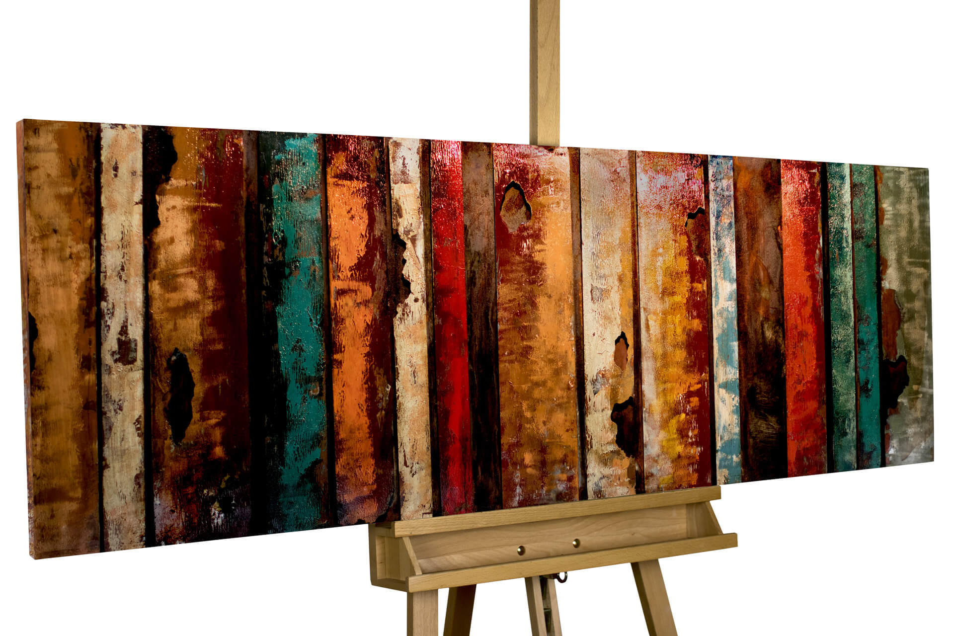 METALLBILD Bunt 144/44 cm - Multicolor, Metall (8.8/44cm) - KUNSTLOFT