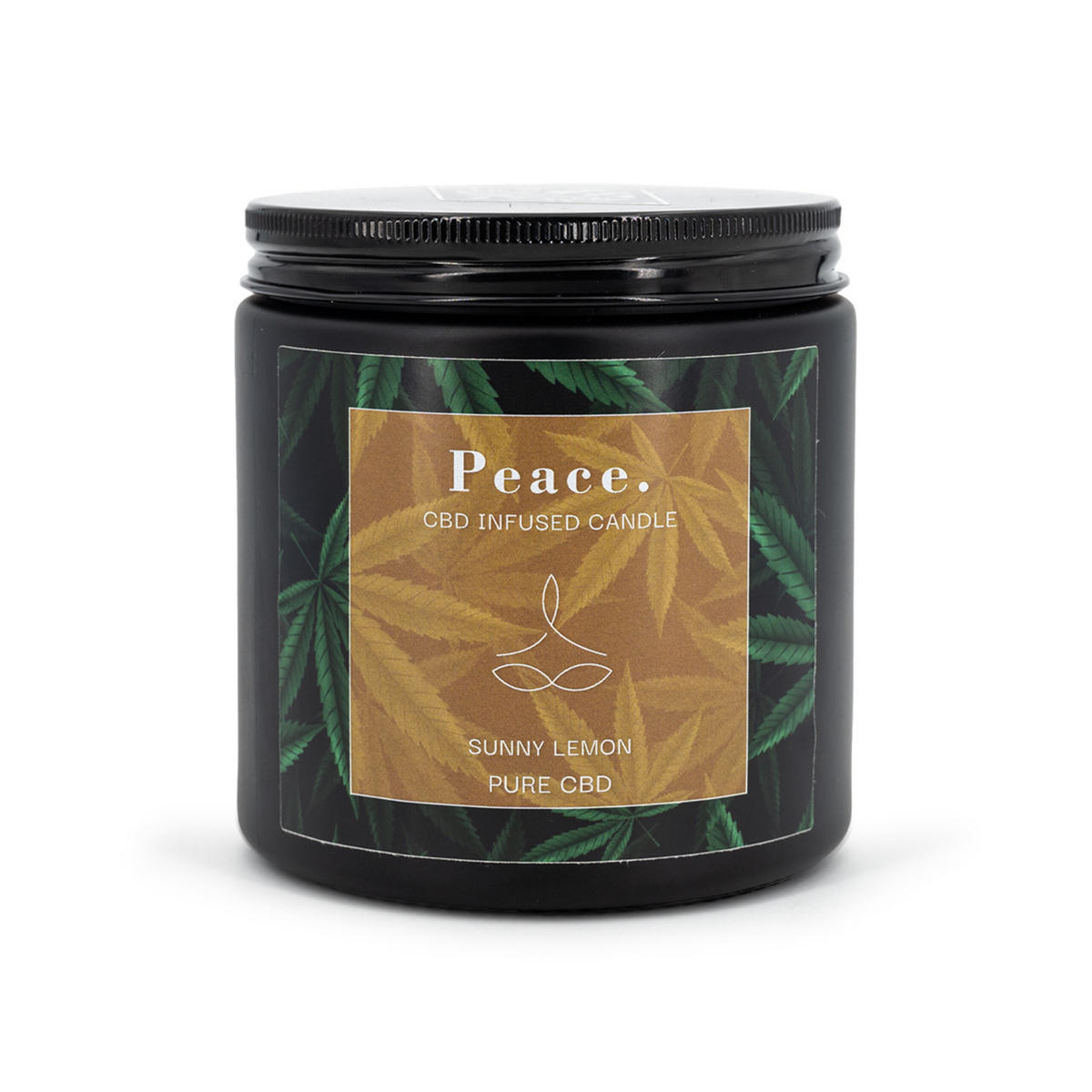 C.B.D. Duftkerze - Dunkelbraun, Naturmaterialien/Glas (9.5cm)