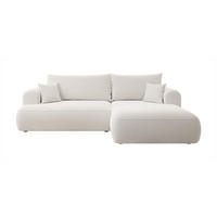 ECKSOFA Ovo Cremeweiß Boucle - Creme, Textil (260/165cm) - Selsey