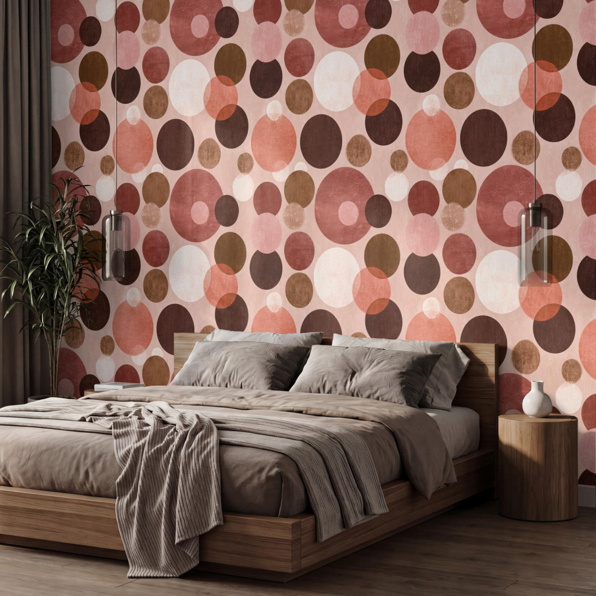 TAPETE - Kreise - Modern - Farbenfroh - 450x300 cm - Multicolor, Papier (450/300cm) - OnlyWow