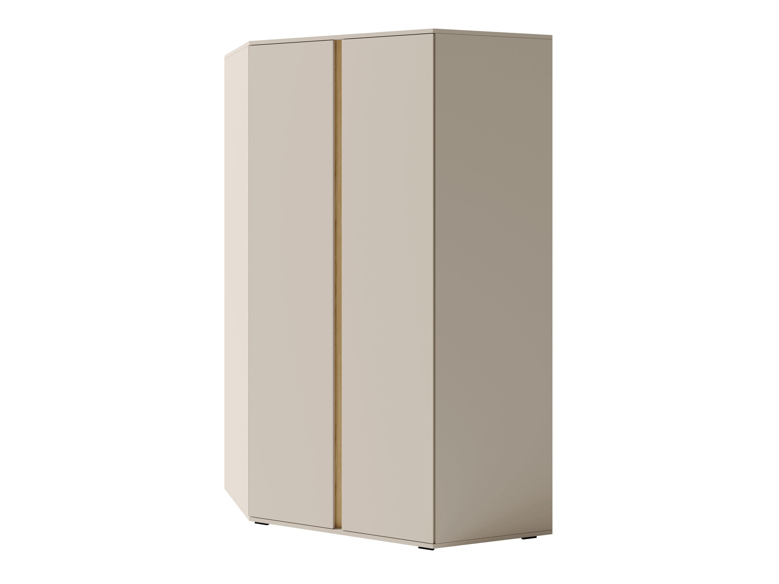 Masseno Drehtürenschrank Beige 95x195x95 cm