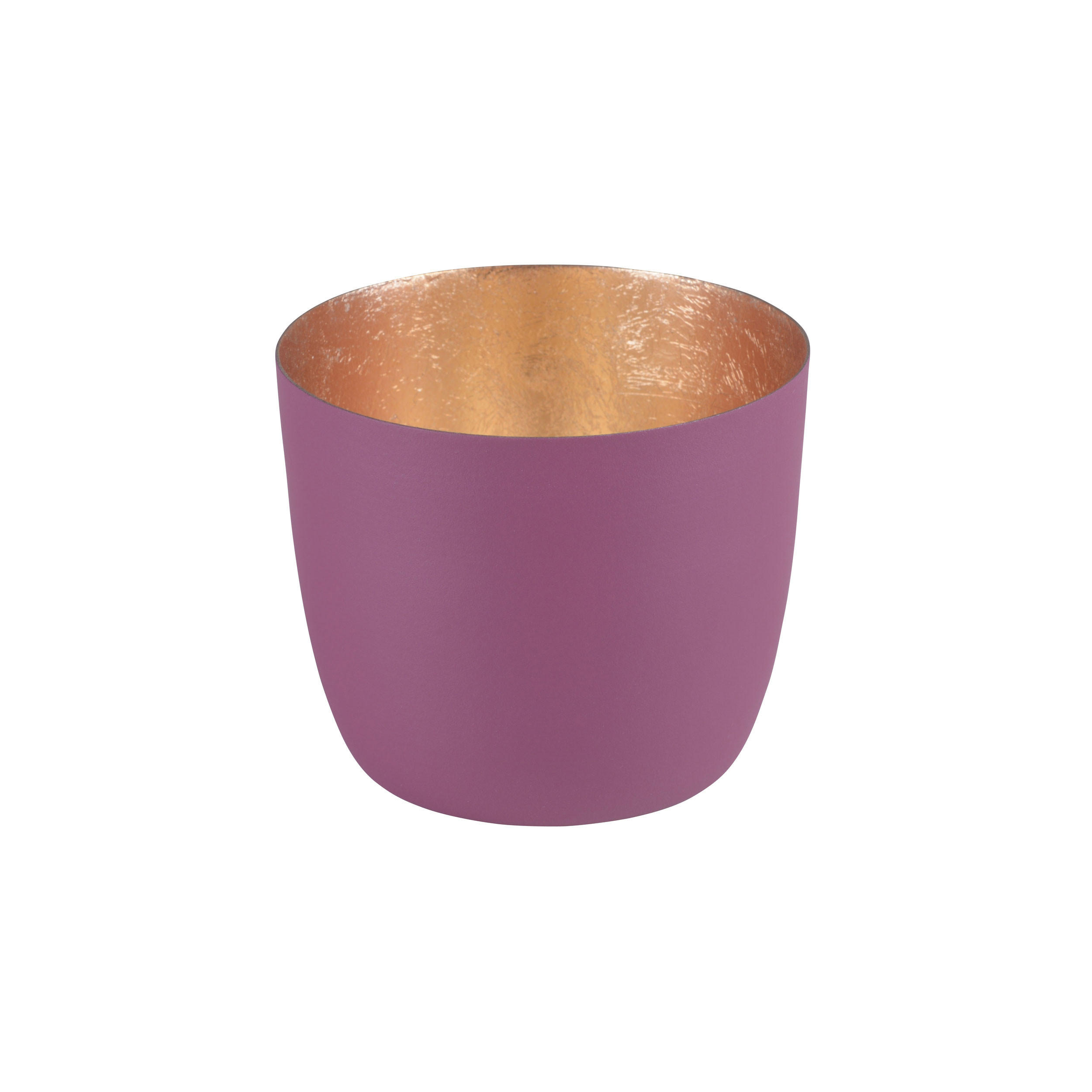 TEELICHTHALTER Madras M, Eisen, Burgundy / Gold, 8.5 cm - Rot, Metall (8cm) - Gift Company