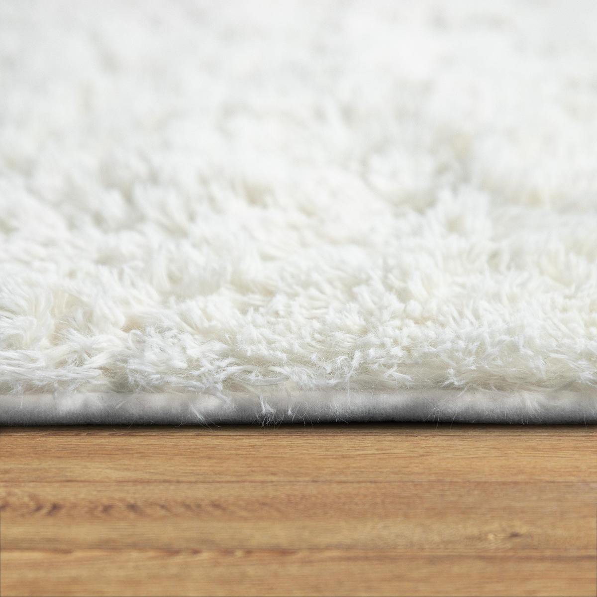 HOCHFLORTEPPICH 160/160 cm Silky 591 - Weiß, Textil (160/160cm) - Paco Home