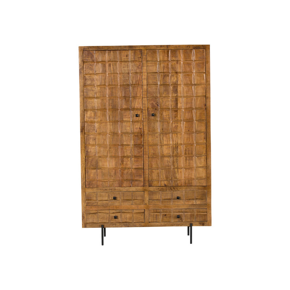 KOMMODE Savion Mangoholz 100 cm / 40 cm Natur - Naturfarben, Holz (100/180/40cm) - Villa Möbel
