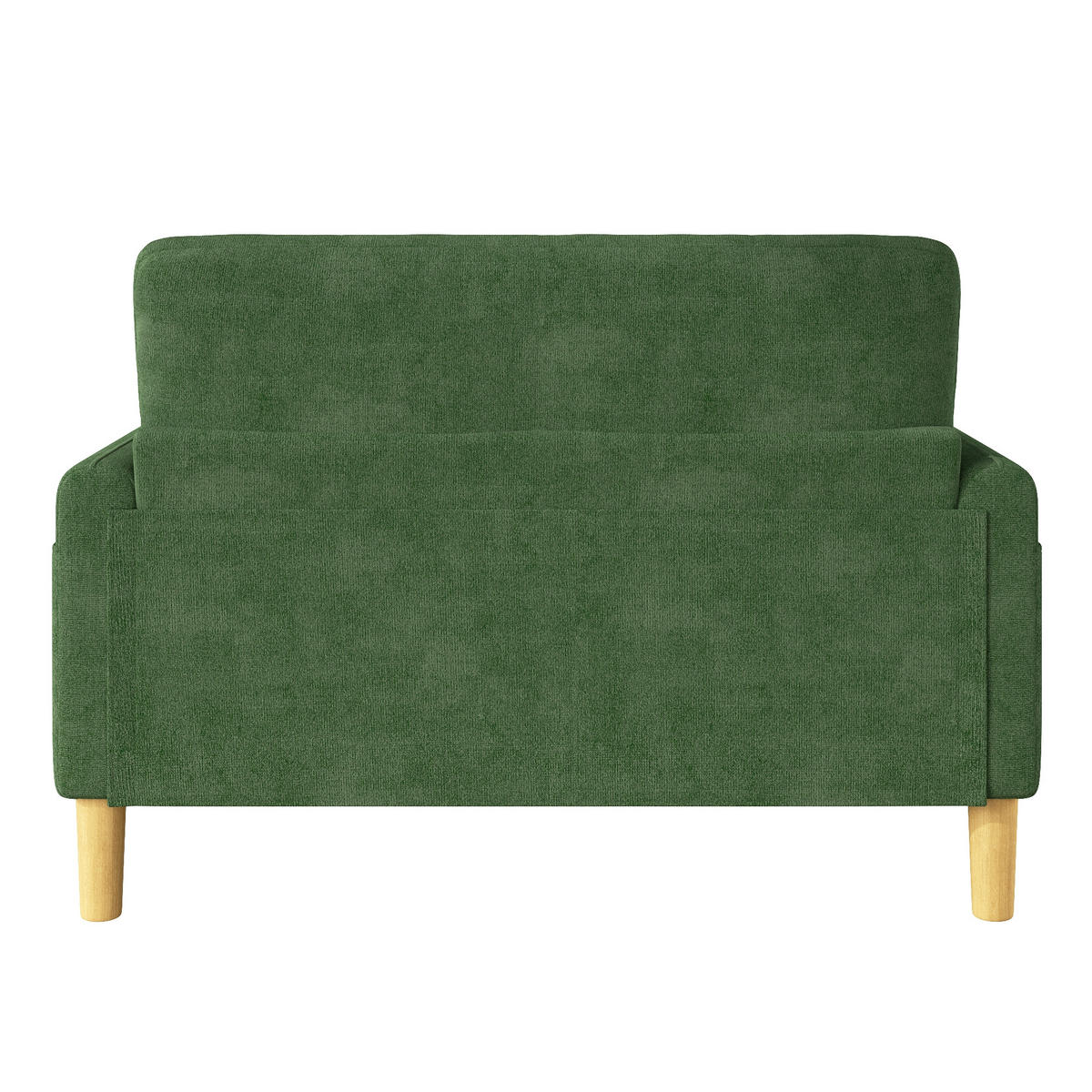 2-SITZER-SOFA DE-33242 mit weichen Polstern und Seitentasche Grün - Grün, Holzwerkstoff (119/85/78cm) - ComfortXL