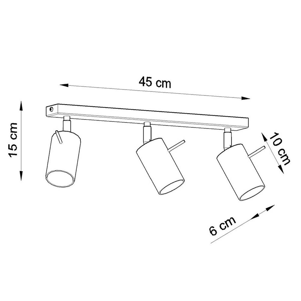 DECKENLEUCHTE Holz Braun verstellbare Spots - Braun, Holz (45/6/20cm)