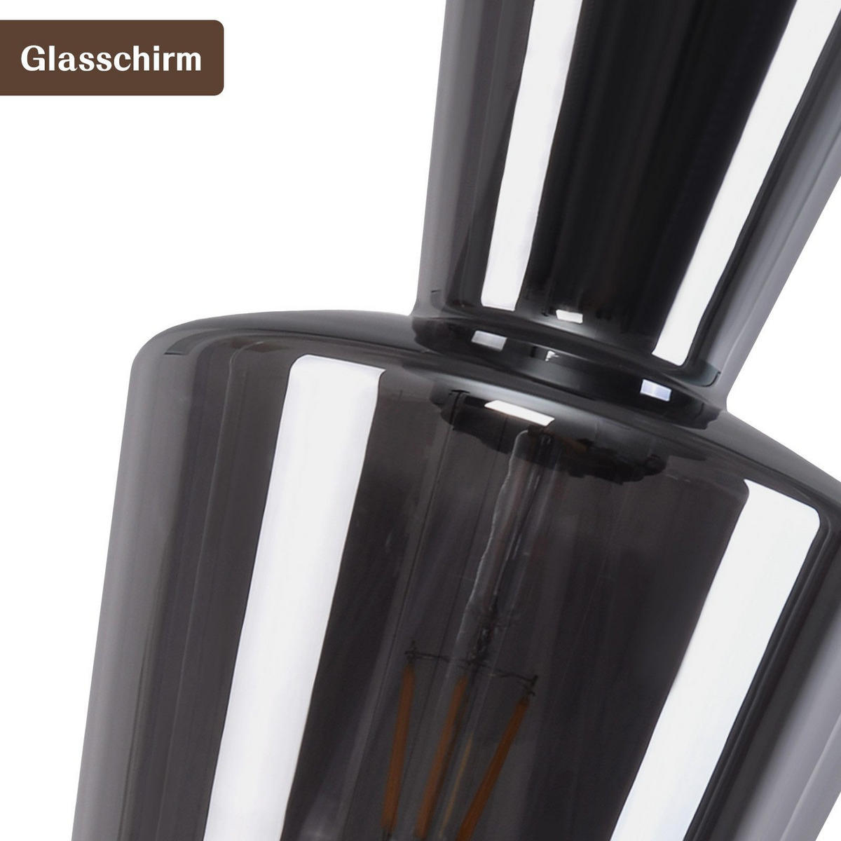 HÄNGELEUCHTE Fyxxu 15.0/150.0/56.0 cm - Grau, Glas (56/15/150cm) - ZMH