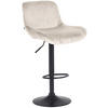 BARHOCKER Samt creme - Creme/Schwarz, Textil/Metall (50/85/50cm) - CLP