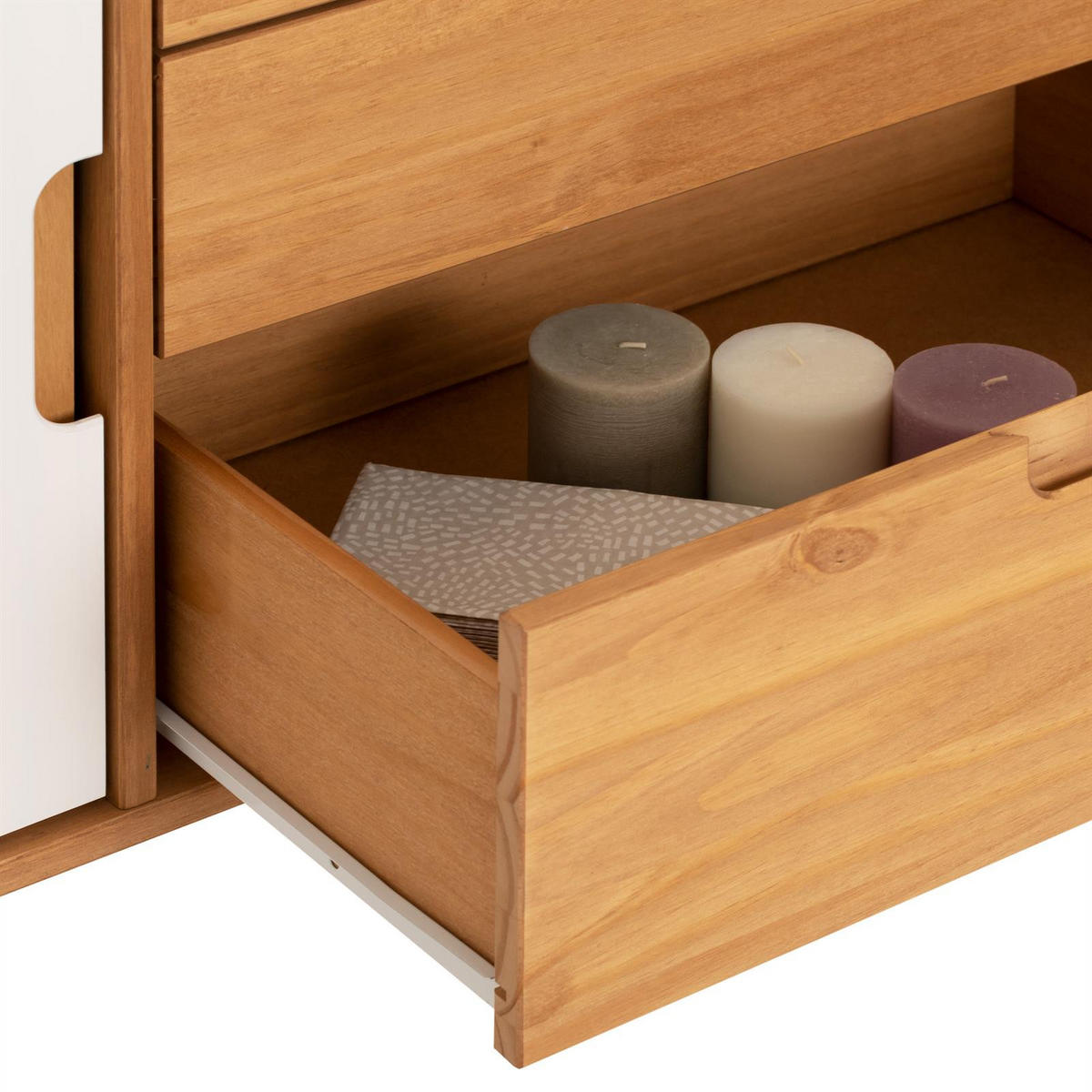 SIDEBOARD TIVOLI - Braun/Weiß, Holz (145/75/45cm) - IDIMEX