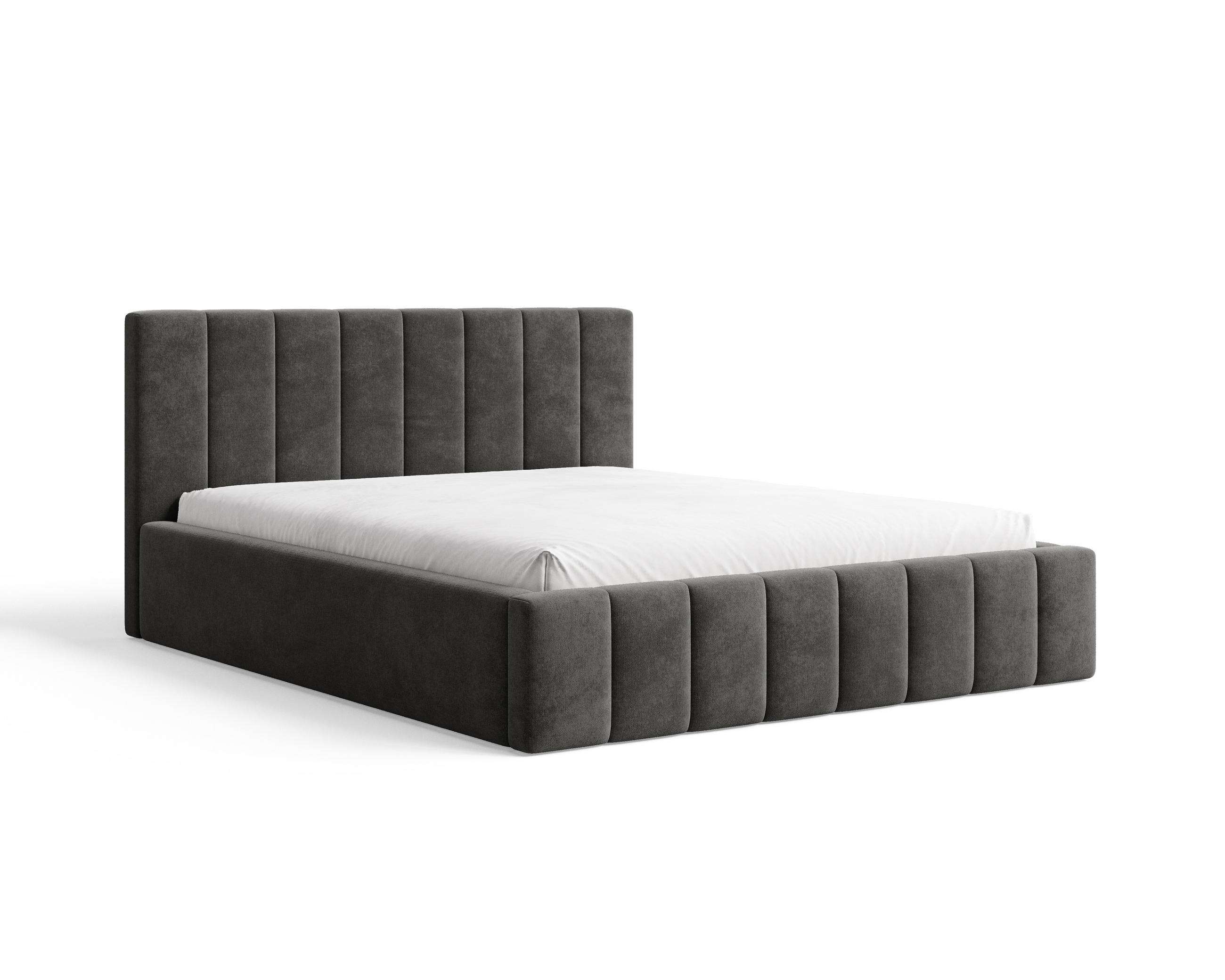 POLSTERBETT 01 140 x 200 cm – Flow – Bett mit Federmechanismus und Stauraum - Waldgrün, Holz (158/220cm) - ROYAL24_MARKT