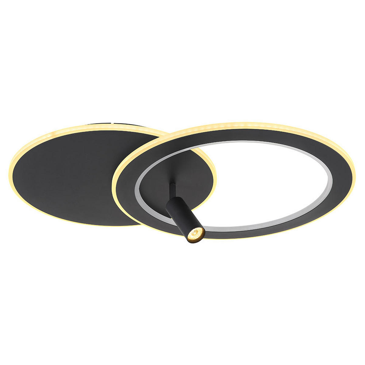 LED DECKENLEUCHTE Marian Schwarz Metall - Schwarz, Metall (69.5/49.2/13.5cm) - Globo Lighting
