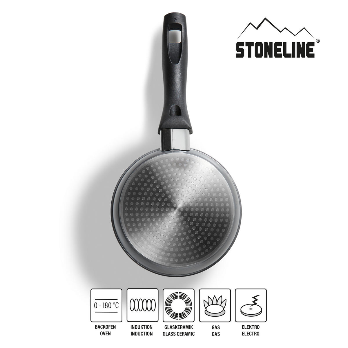 BRATPFANNE 16cm - Schwarz, Metall (16cm) - Stoneline
