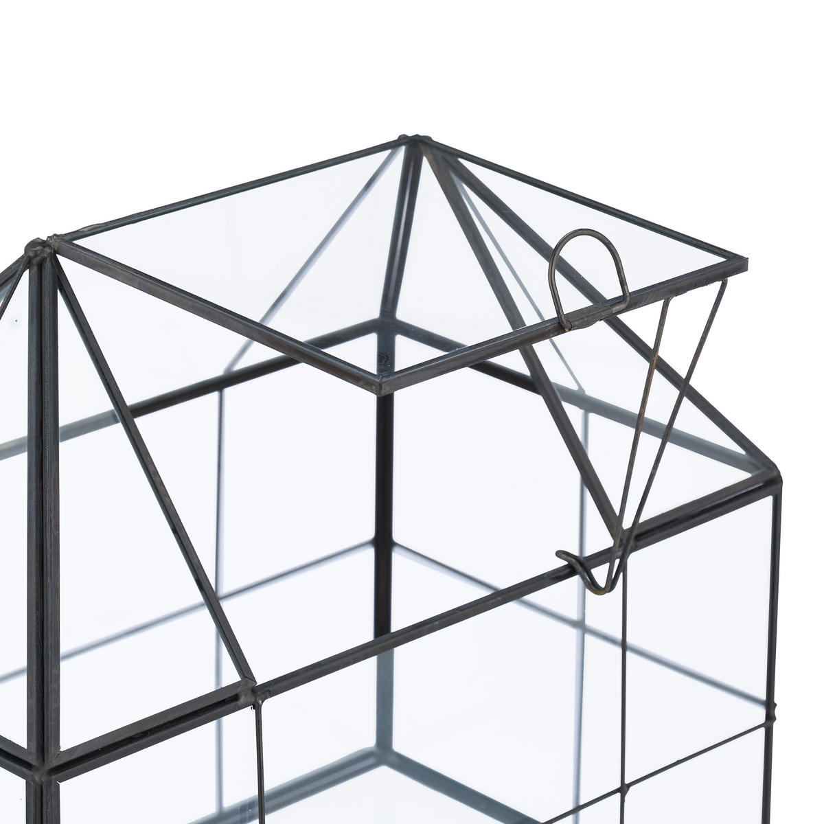 PFLANZENTERRARIUM - Transparent, Glas/Metall (23/21/14cm) - Relaxdays