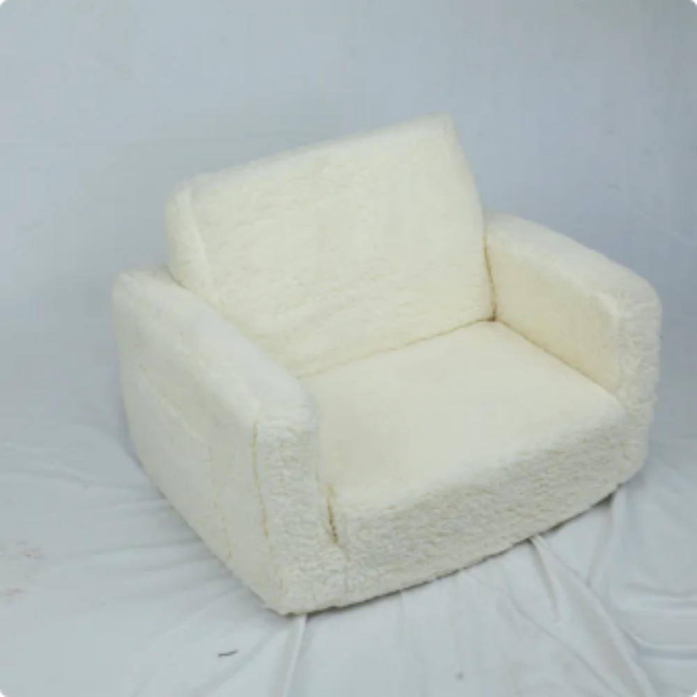 KINDERSOFA beige 43/60/43 cm - Grau, Textil (43/43/60cm)