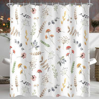 DUSCHVORHANG Grasblätter 240 x 200 cm - Multicolor, Textil (240/200cm)