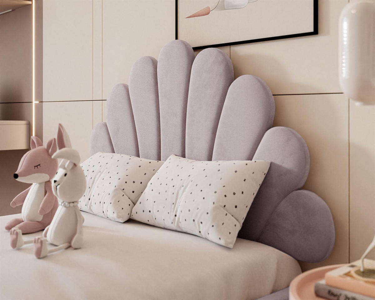 POLSTERBETT ASHLEY mit Bettkasten 140x200 cm, Stoff: Magic Velvet 2249 - Violett, Textil - Lookway