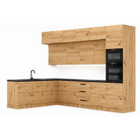 ECKKÜCHE 330 x 230 cm – Nexa K105-G330 – in Woodline / Matt - Schwarz/Eiche Artisan, Holz/Metall (330/212/58cm) - ROYAL24_MARKT