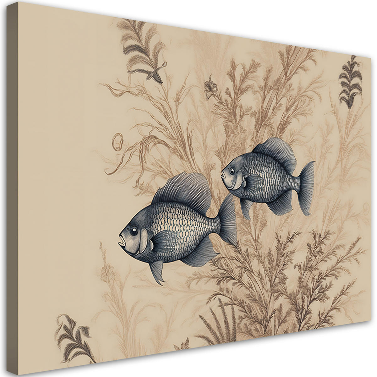 WANDBILD wohnzimmerbild rubin auf beigem hintergrund - Beige, Textil (60/40cm) - Feeby