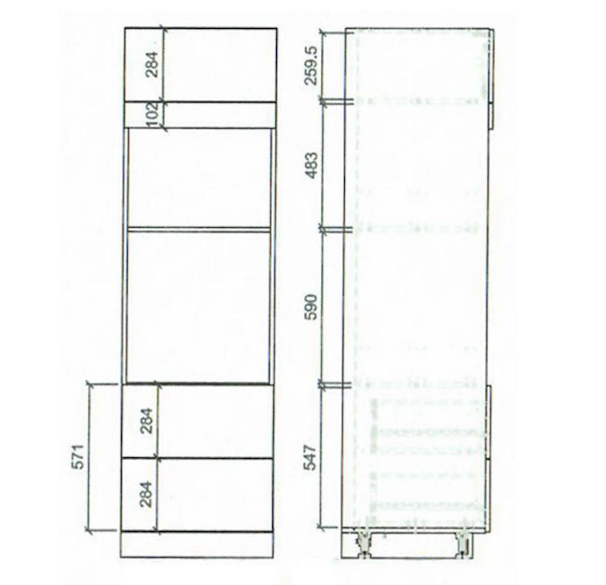 KÜCHENLEERBLOCK Quantum grau matt / graphit matt 11-teilig - Anthrazit/Grau, Holzwerkstoff/Metall (380/207/60cm) - Feldmann-Wohnen