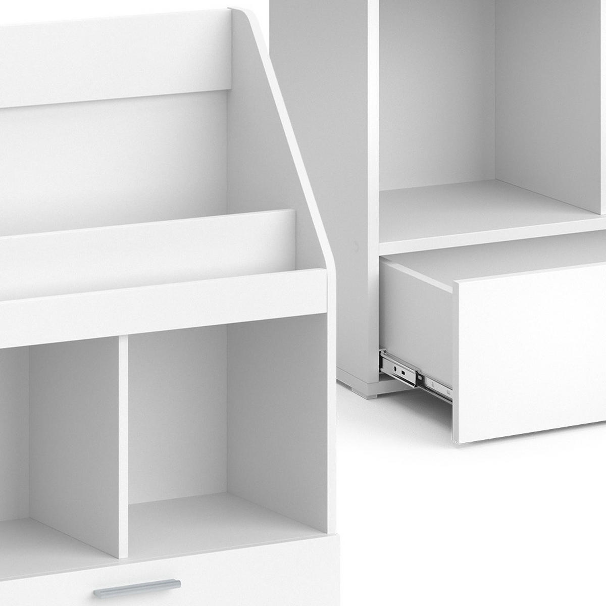BÜCHERREGAL Luigi Weiß 72 x 96.2 cm ohne Faltboxen - Weiß, Holzwerkstoff (72/96.2/31.2cm) - Vicco