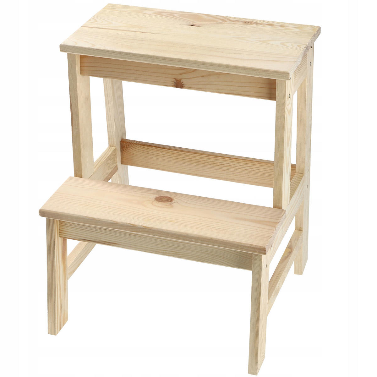 LEITERHOCKER aus Holz 40 x 50 cm - Naturfarben, Holz (40/35cm) - KADAX