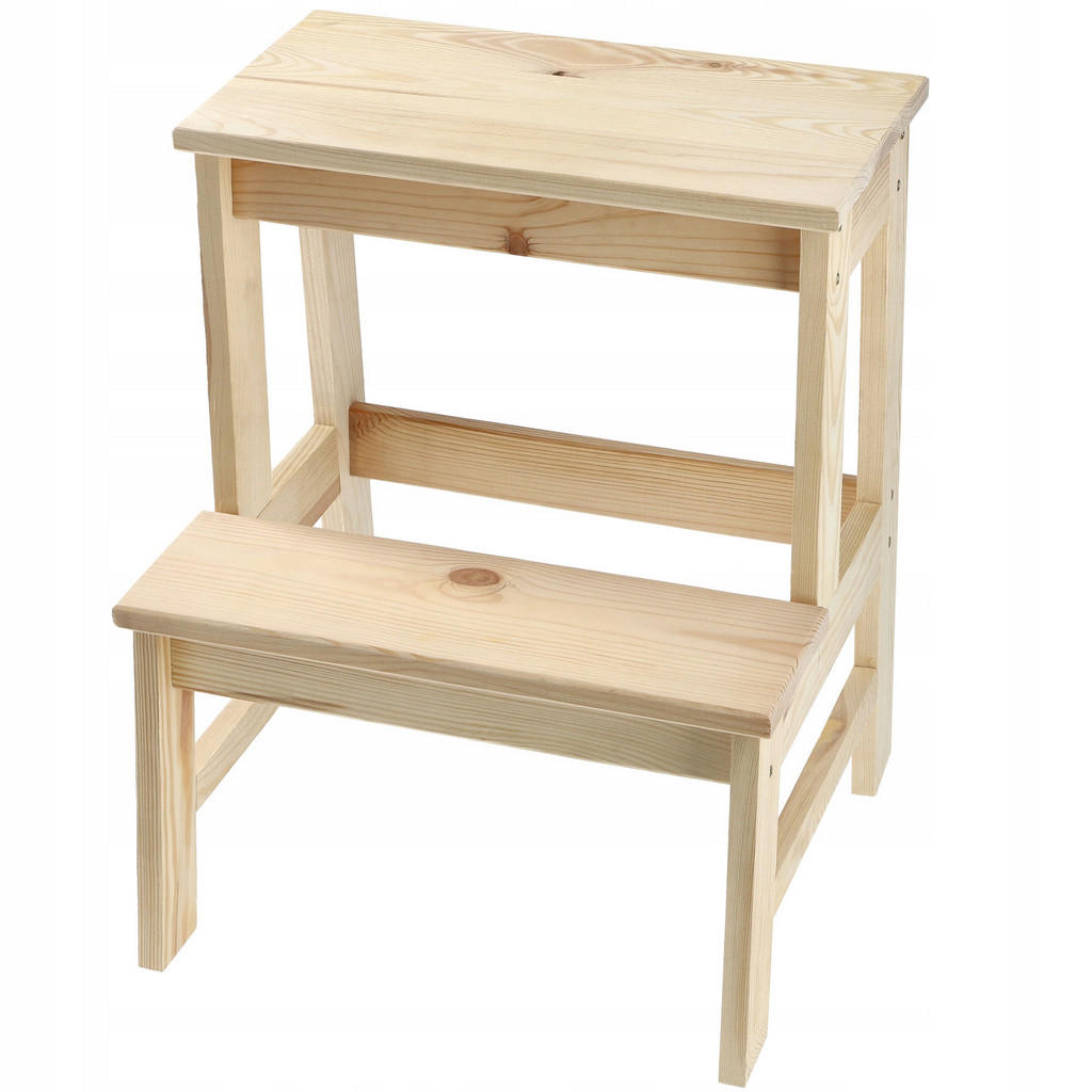 Thumbnail - Kadax Leiterhocker, Natur, Holz, 40x35 cm, Wohnzimmer, Hocker, Sitzhocker