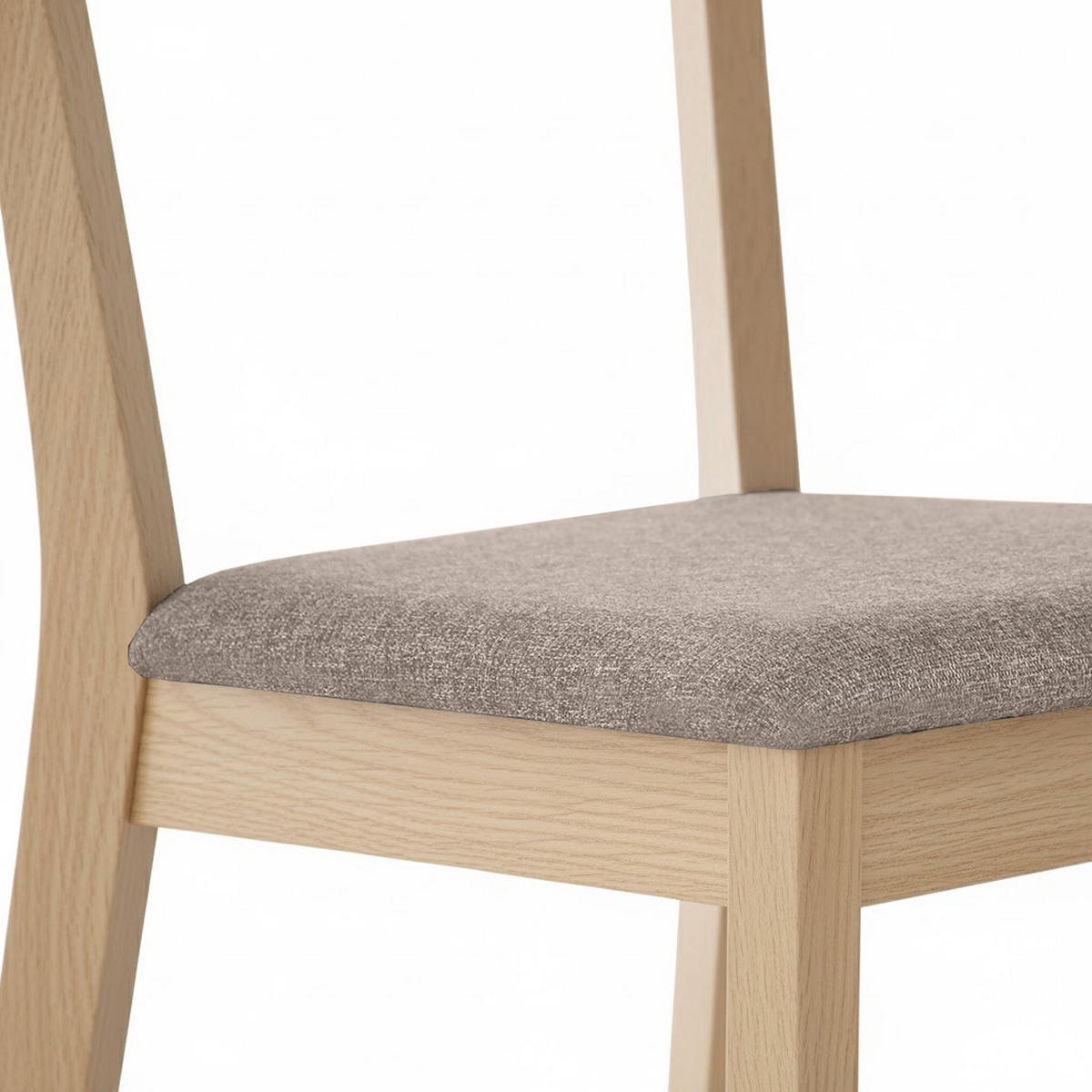 STUHL Moden mit Buchenholzbeinen, Polsterstuhl, Beige - Beige/Buchefarben, Holz (45/84/45cm) - Beautysofa