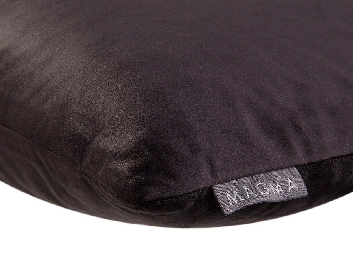 KISSENHÜLLE Samt Uni - Anthrazit, Textil (40/40cm) - Magma Heimtexx