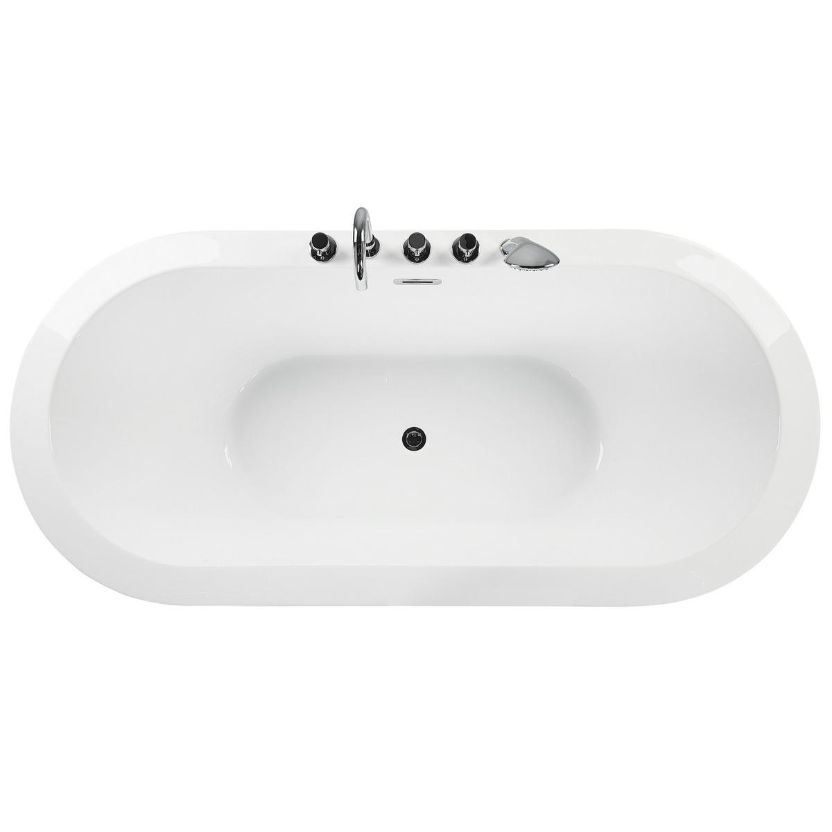 BADEWANNE FREISTEHEND 80x170x60 cm schwarz Empresa - Schwarz, Kunststoff (80/60/170cm) - Beliani